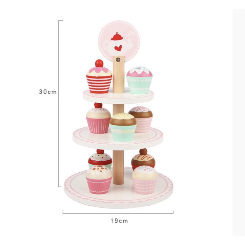 Đồ chơi mô phỏng tháp kem tháp bánh bằng gỗ cho bé- Bond Kids