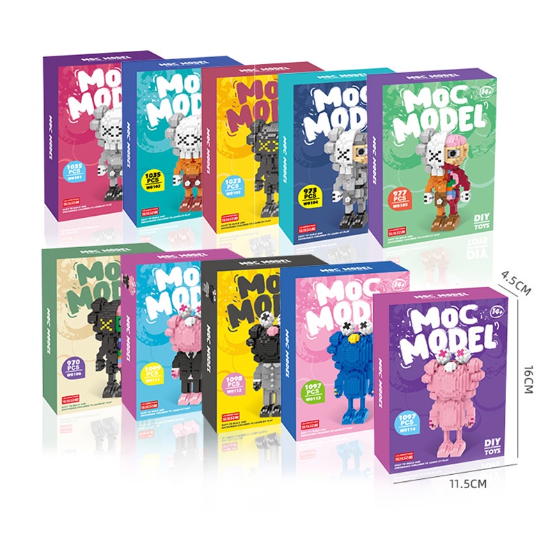 Bộ Đồ Chơi Lắp Ráp Nhân Vật KAWS6 6-15 Tuổi