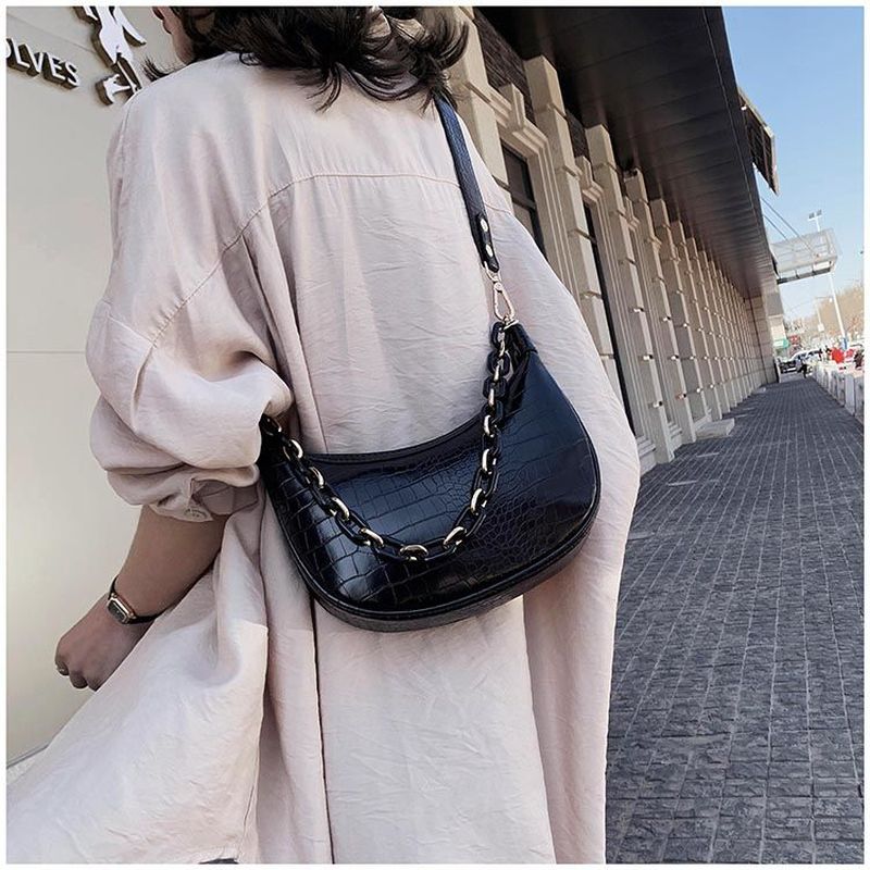 Fashion Crocodile Leather Shoulder Bag For Women