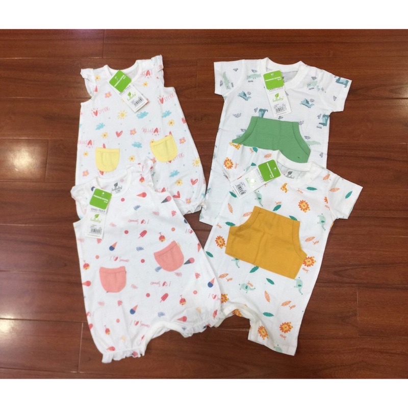 Romper Lulaby NH629P, body đùi cotton bé trai, bé gái mềm mịn, cao cấp