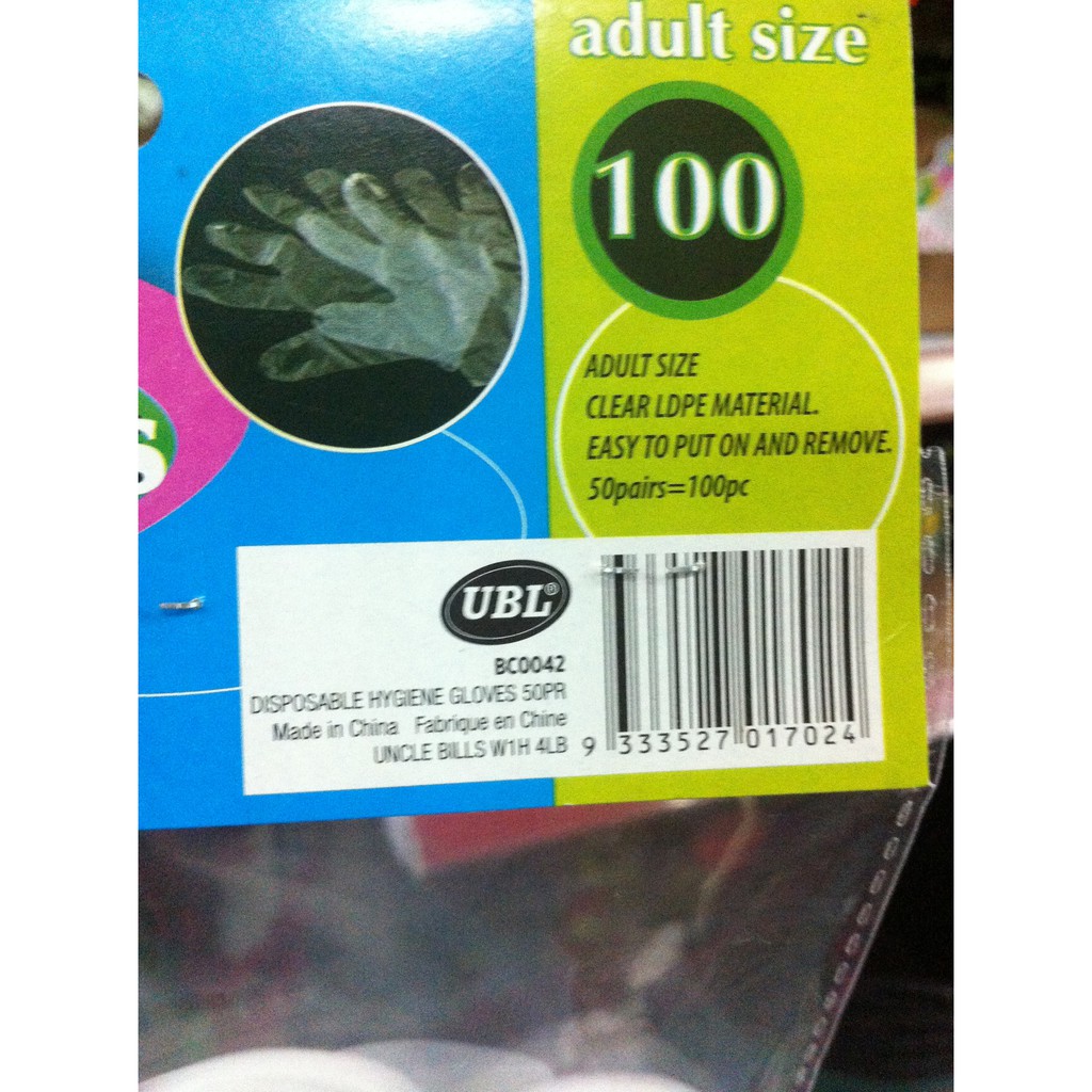 [Mã BMBAU50 giảm 7% đơn 99K] Găng Tay Ni Lông 100 Cái Uncle Bills BC0042