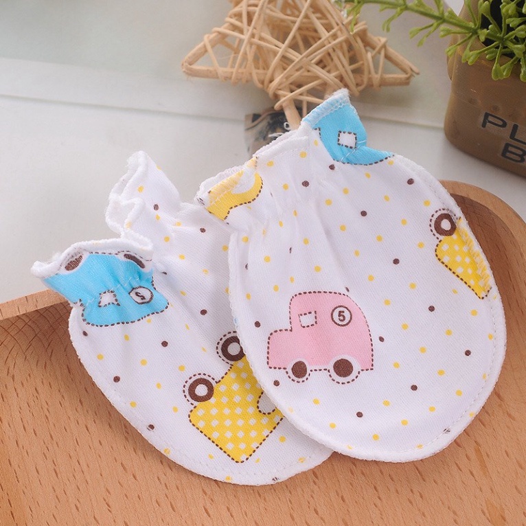 Bao tay cho bé sơ sinh vải cotton - set bao tay mềm mại cho bé