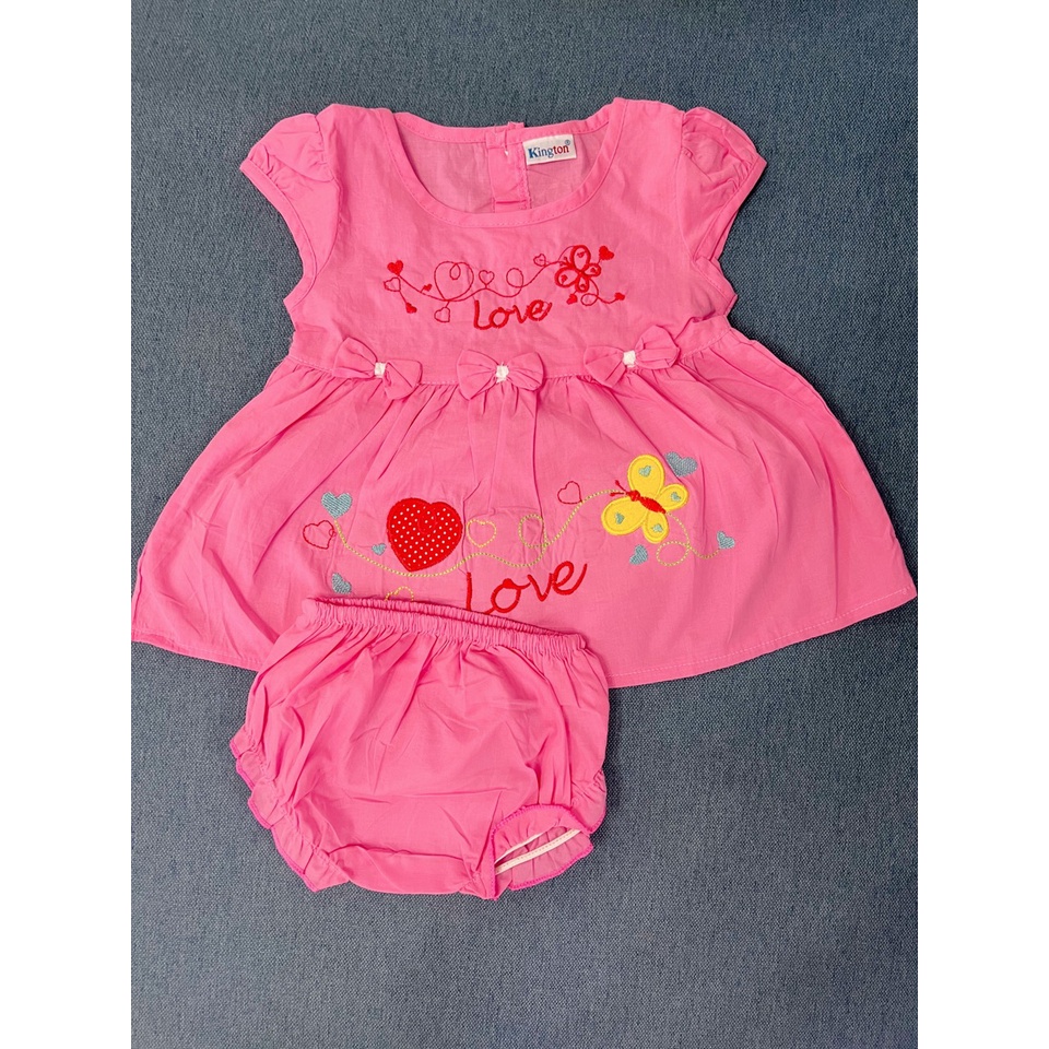 Váy, đầm bé gái mùa hè chất cotton thoáng mát nhiều hoạt tiết dễ thương kèm quần chip