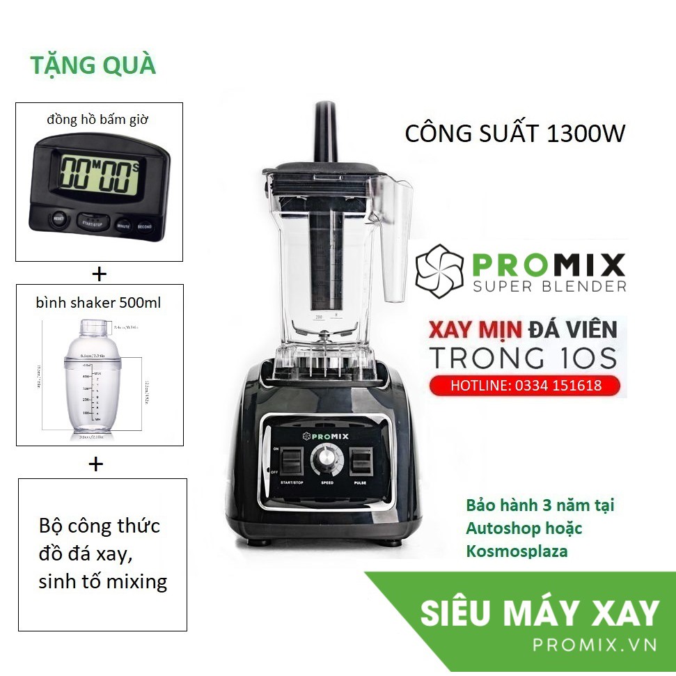 MÁY XAY SINH TỐ CÔNG NGHIỆP PROMIX PM–819B (Tặng deal 0 đồng và công thức đá xay, sinh tố )