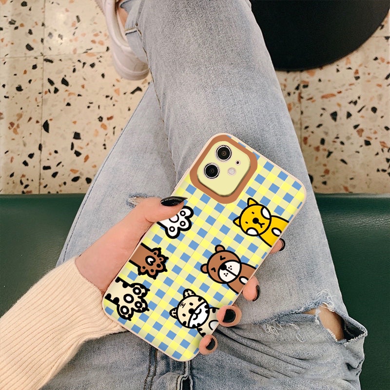 Ốp lưng iphone 11 Promax hình thú bảo vệ camera cạnh vuông ốp12 Pro Max 13pro promax 6 6s 7 8 Plus X Xs Max Xr
