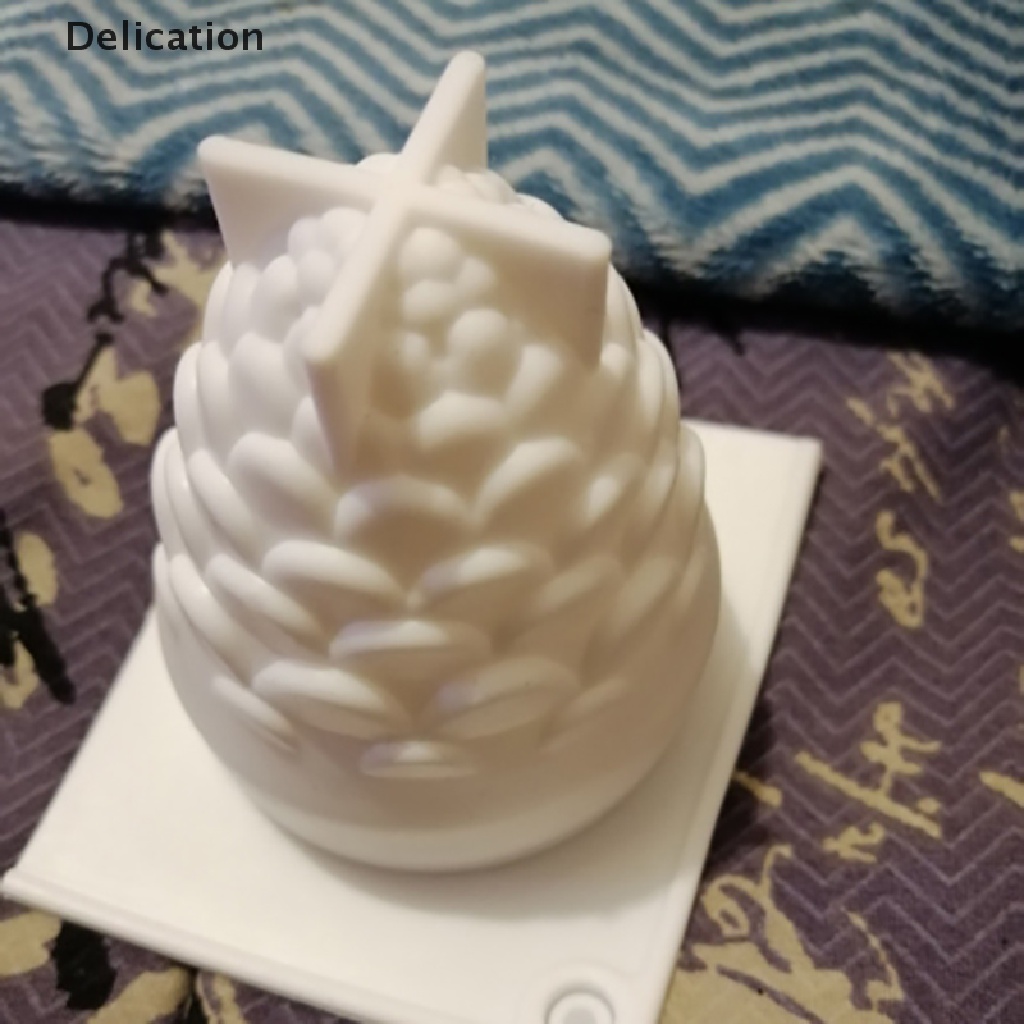 Khuôn silicon làm nến/ sáp tạo hình nón thông 3D DIY