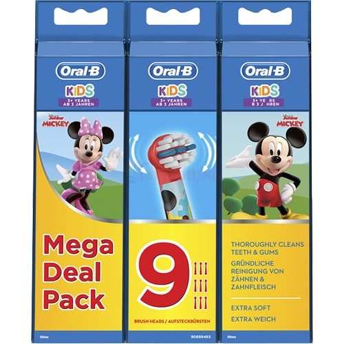 Đầu bàn chải thay thế bàn chải điện trẻ em Oral-B Disney Mickey Mouse - Hàng nhập khẩu