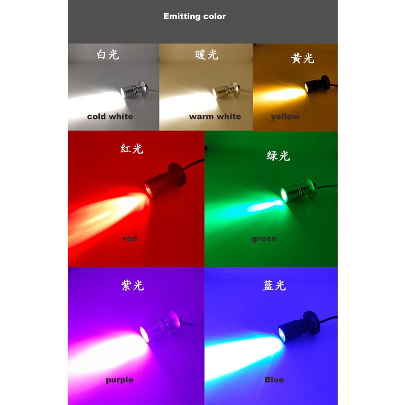 Đèn led mini 2 Trong 1 Có Giá Đỡ Pin Trước & Sau 1w