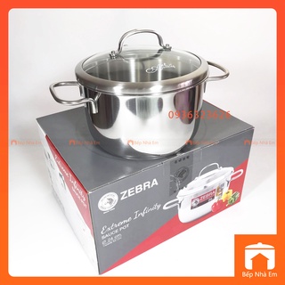 Nồi ZEBRA 3 Đáy Extreme Infinity 24cm 6.2L Nắp Kính (Inox 304) - 162298 - Hàng Nhập Khẩu Thái Lan