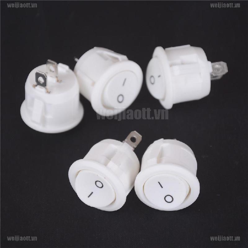Set 5 công tắc tròn 2 chấu 20mm 12v