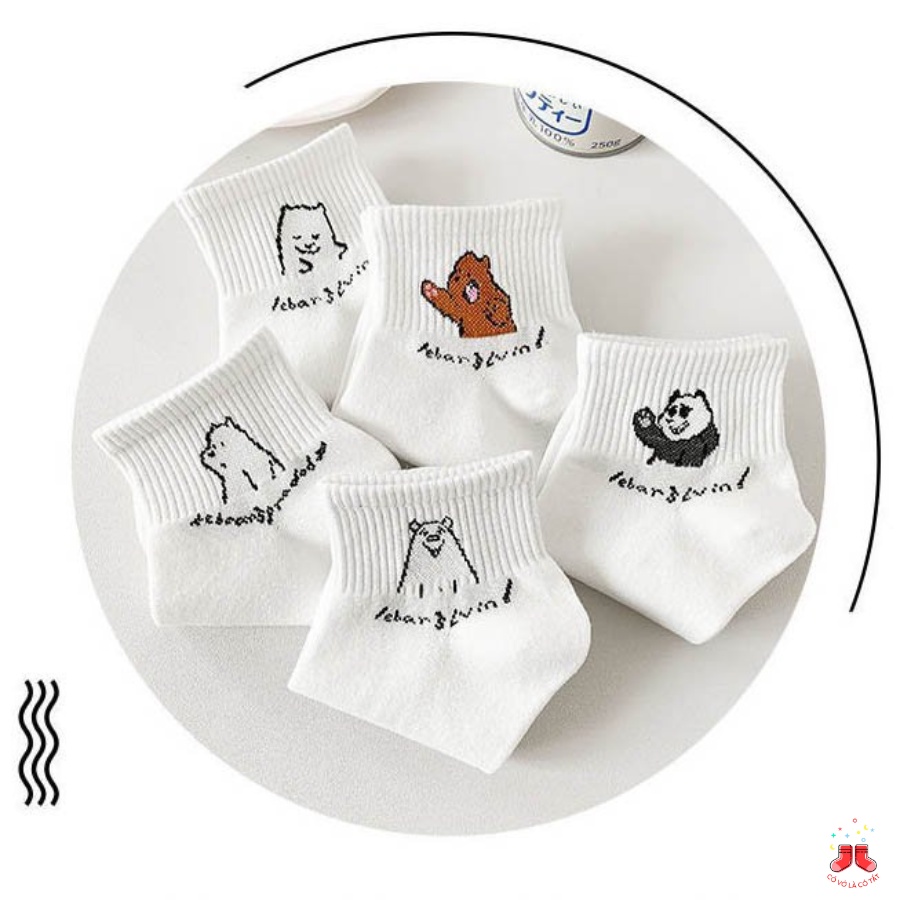 Tất vớ cổ ngắn nữ chất liệu vải Hàn co giãn, thoáng mát