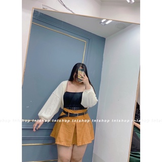 VÁY XẾP LY KAKI NHUNG [ TNT SHOP BIGSIZE 60KG 90KG ]