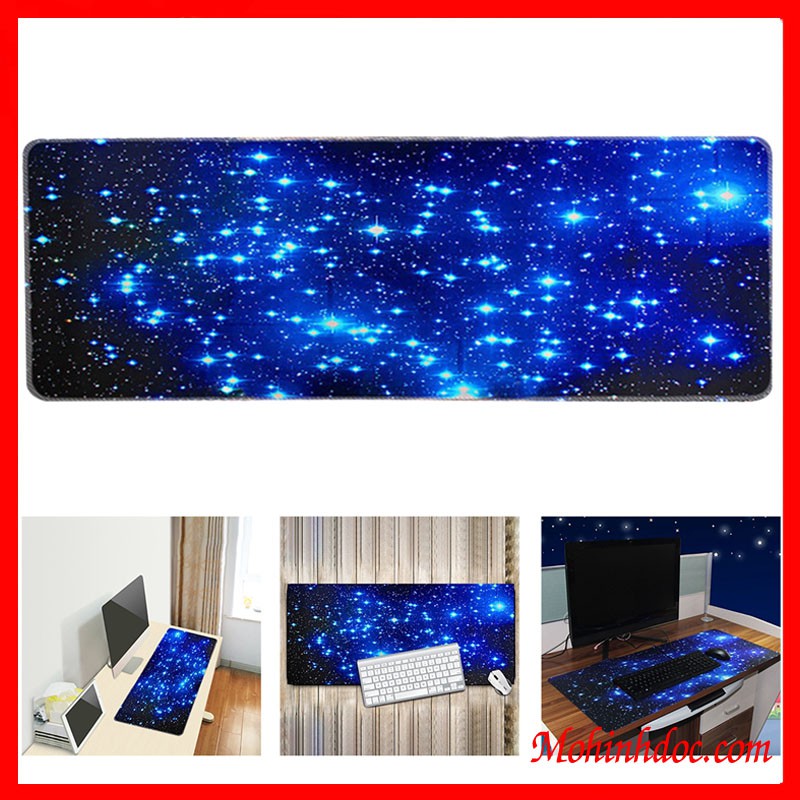 [CHỐNG NƯỚC] [80x30x0.3] NGÔI SAO  - Tấm lót chuột, bàn di chuột, mouse pad game SIZE lớn