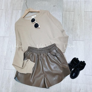 Short da cạp chun tag túi 6857 - Be
