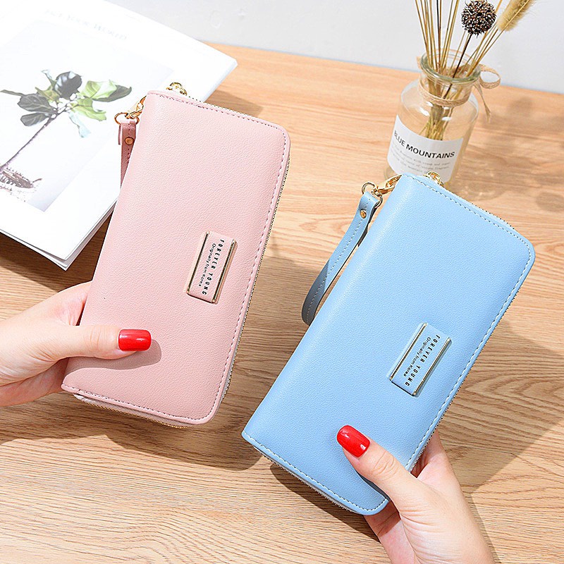 Ví nữ đựng tiền nhiều ngăn dáng dài 341 chất da cao cấp phong cách thanh lịch