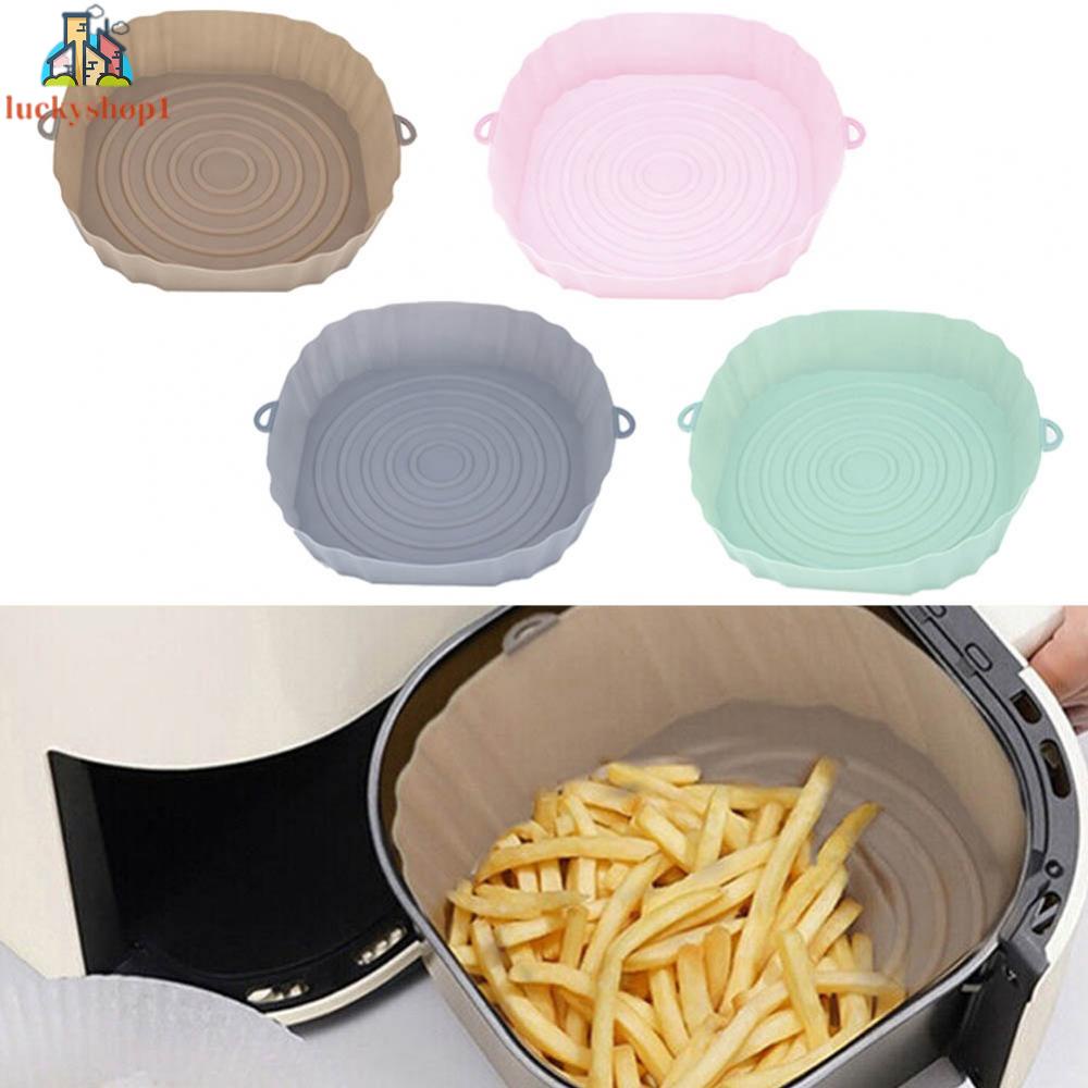 Mới không dính Silicone Oil Air Fried Pan Silicone Baking Pan Không khí Fried Pan Khay tái sử dụng Silicone Baking Pan