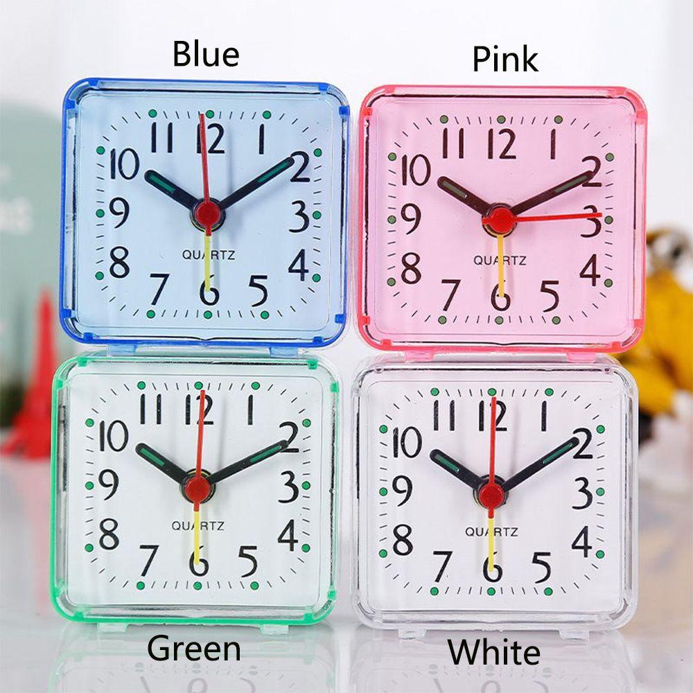 KUNHEV Đồng hồ báo thức phòng ngủ nhỏ đầu giường văn phòng twin bell square