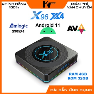 Mua Android TV Box X96 X4  Amlogic S905X4  Android 11  Ram 4GB  hỗ trợ tiêu chuẩn AV1 mới nhất  Tìm kiếm giọng nói