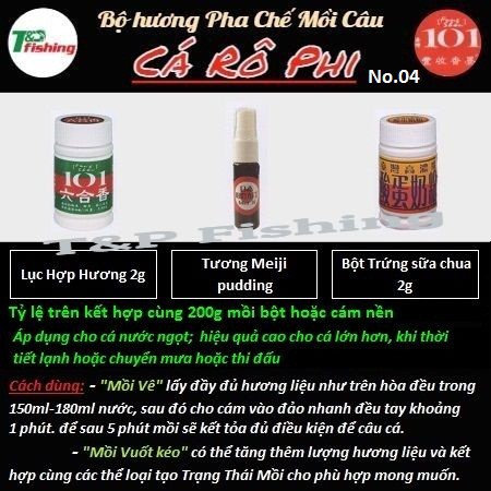 Bộ hương pha chế mồi câu cá Rô Phi 101 Đài Loan
