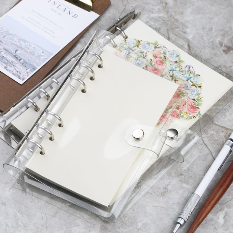 Bìa sổ còng binder KOLANO sổ còng size A5 A6 trong suốt 6 lỗ phụ kiện chia giấy, túi đựng tiện dụng SN-001342