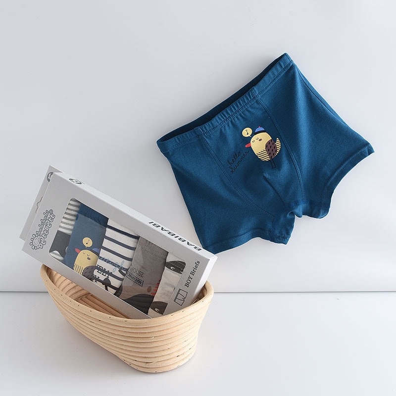 Set 5 Quần Sịp Chip Đùi Mimo Bé Trai Nhiều Mẫu, Chất Cotton Cao Cấp Thấm Hút Mồ Hôi Thoáng Mát