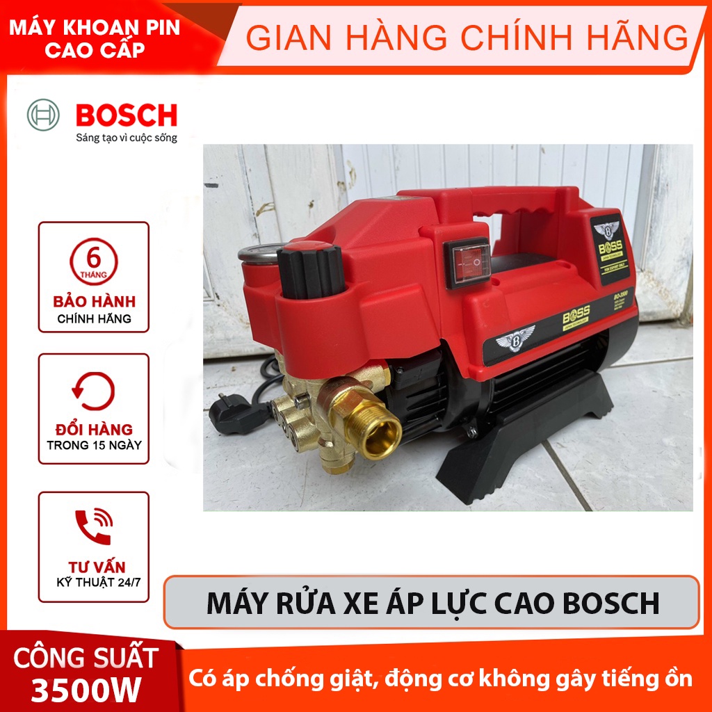 Máy Rửa Xe Boss Japan - Công Suất 3500W - Lõi Đồng 100%, Siêu Bền Bỉ, Dây dài 15m