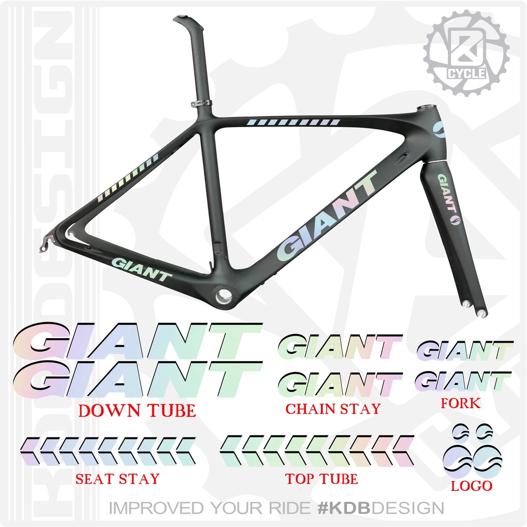 Decal Dán Trang Trí Khung Xe Đạp 1 Roadbike Klaten