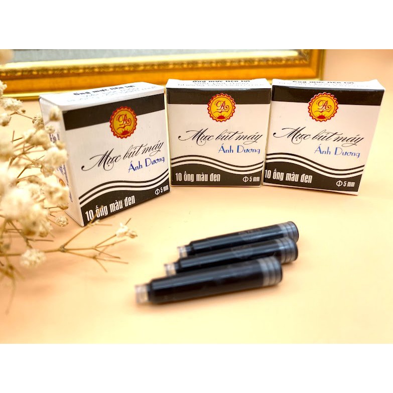 Hộp 10 ống mực tiện dụng dùng cho bút máy, mực dạng ống chất lượng cao - hàng chính hãng - Ánh Dương