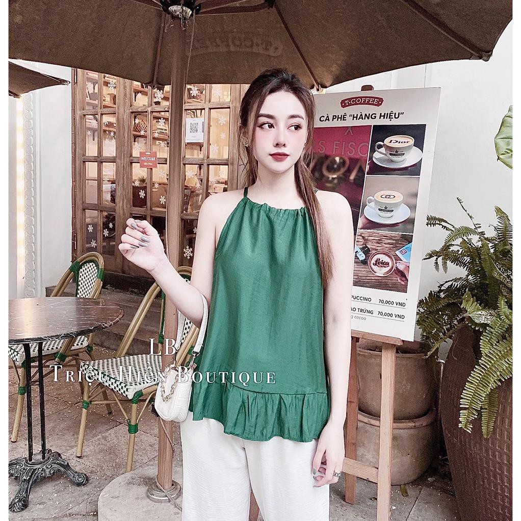 Set đồ nữ cá tính, set quần lửng áo dây đi chơi sang chảnh mùa hè đẹp 8A00085 THVVN | BigBuy360 - bigbuy360.vn