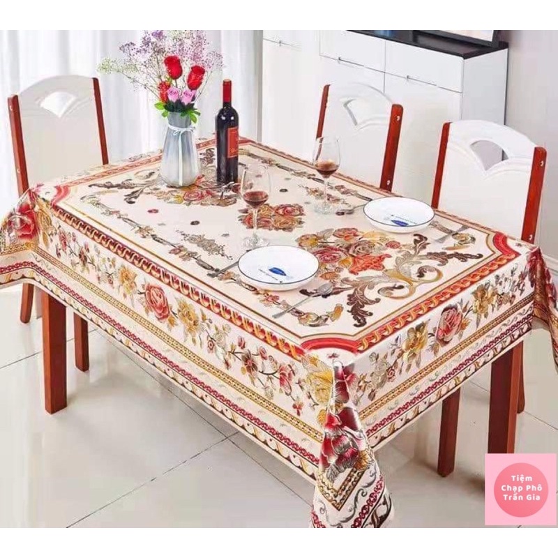 Khăn Trải Bàn 3D Cao Cấp Không Thấm Nước 90x150cm