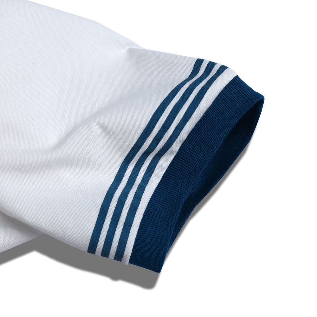 [Mã BMBAU50 giảm 50K đơn 150K] Áo Polo Tay Phối Bo In Kẻ Trắng vải Cotton mềm mịn CEFFYLO