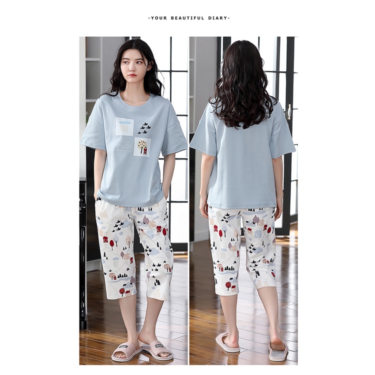 Đồ mặc nhà nữ đáng yêu chất thun cotton 100% BA5018 | BigBuy360 - bigbuy360.vn