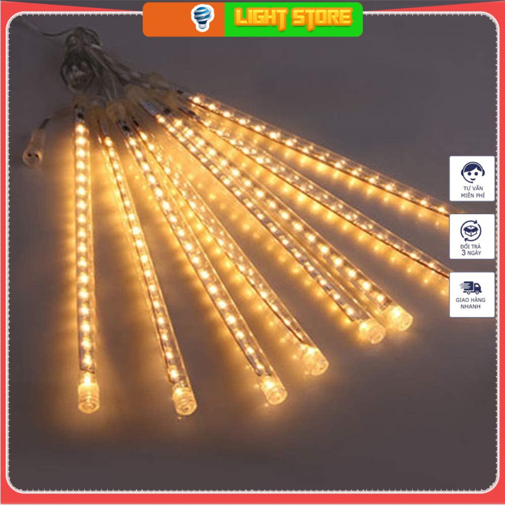 Đèn Led Ngoài Trời, Đèn Led Sao Băng Chống Nước, Chế Độ Chạy Mưa Sao Băng, Giọt Nước, Tuyết Rơi, 8 Ống 50cm