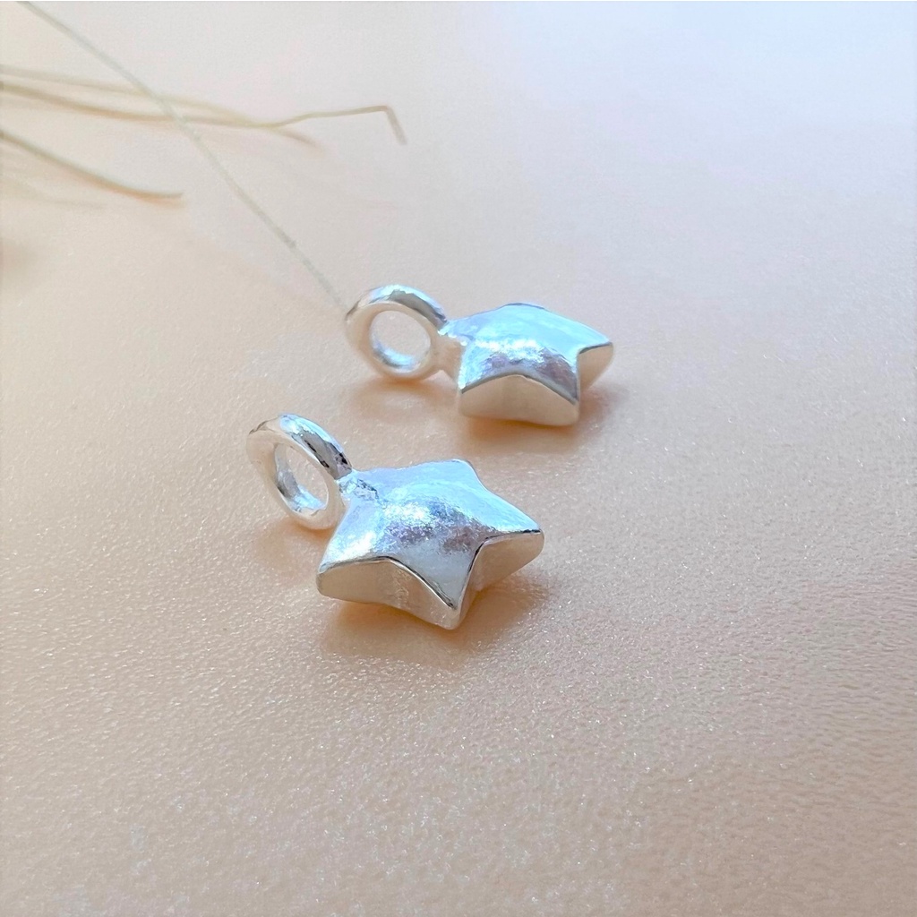 Charm mặt trăng ngôi sao bé có móc không kèm chêm - Charm bạc 925 - Mã CB785 CB790