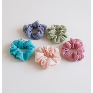 Dây Cột Tóc Vải Scrunchies Trơn Nhiều Màu Sắc Cho Nữ.