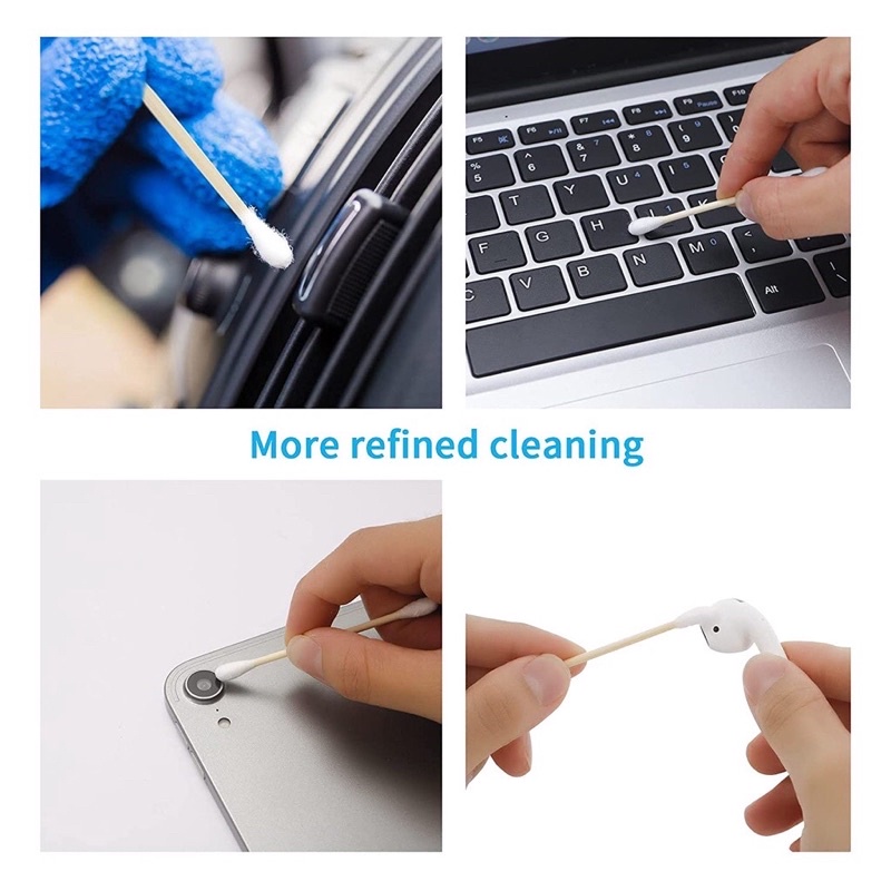 Gói 100 cây tăm bông thân tre hữu cơ tự nhiên có thể phân hủy sinh học