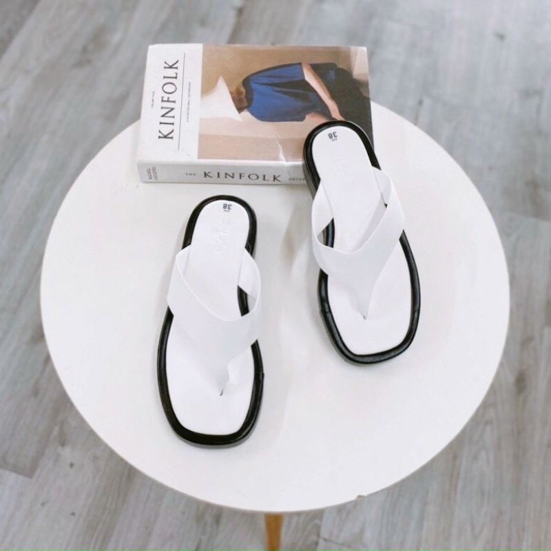 Dép kẹp nữ đế bằng quai bảng to-n124