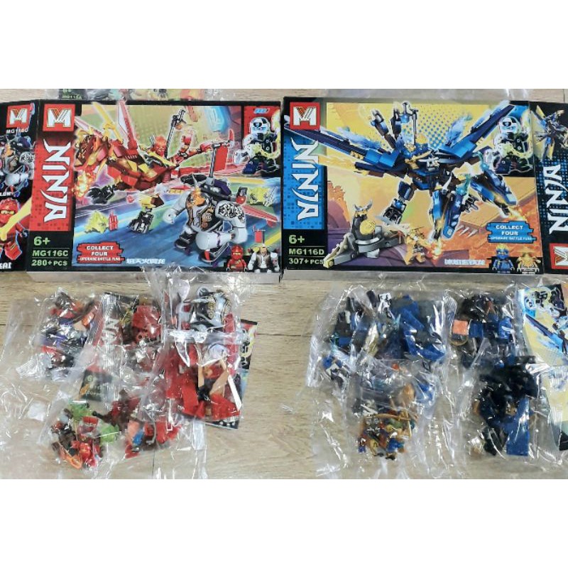 Lắp ráp 1 hộp LegoNinja Rồng Lớn MG116 có trên 250 chi tiết bằng nhựa ABS