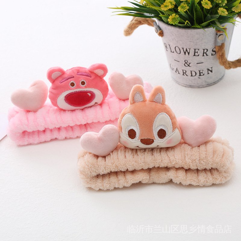 Băng Đô Cài Tóc Mặt Nạ Rửa Mặt Hình Gấu Hoạt Hình Chip 'n' Dale Nhồi Bông Dễ Thương Cho Bạn