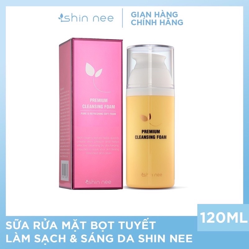 Premium Cleansing Foam - Sữa Rửa Mặt Bọt Tuyết Làm Sạch Và Sáng Da Shin Nee 120ml