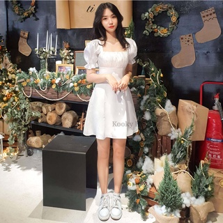 KOOKY HOUSE - CASTA DRESS - Đầm dáng xòe phối voan oganza tơ ánh cao cấp