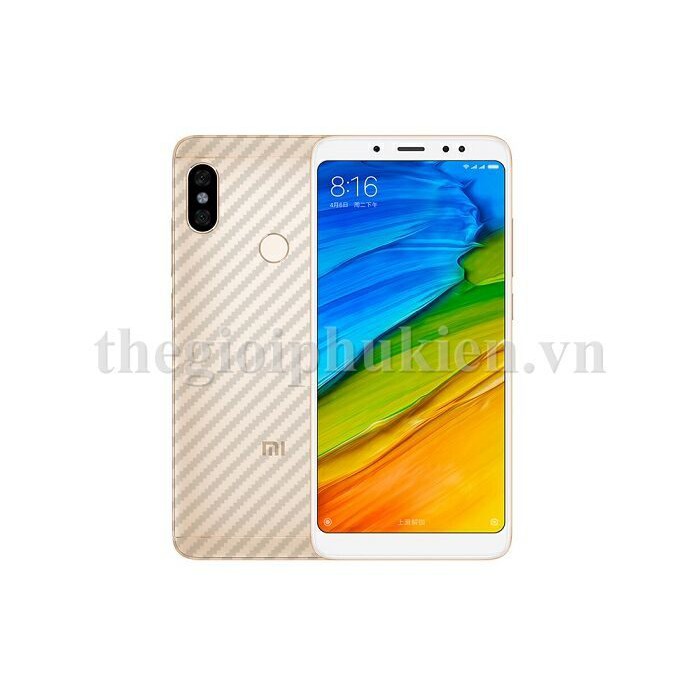 Miếng dán lưng vân carbon, các bon Xiaomi Redmi Note 5 Pro