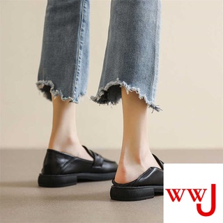 Giày lười da đế mềm phong cách anh quốc cho nữ size 35-43 41 42