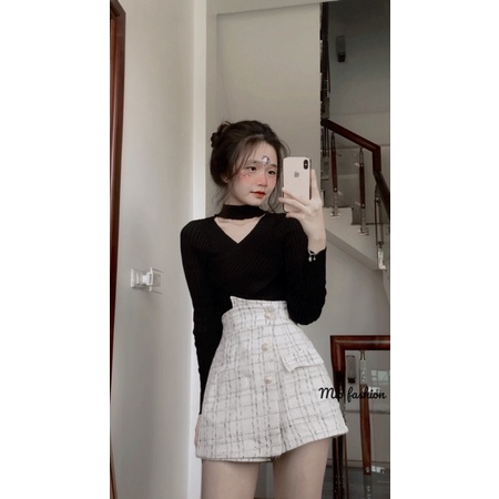 áo len tăm cổ v phối | BigBuy360 - bigbuy360.vn