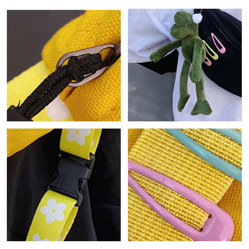 Túi đeo chéo YADOU chất liệu vải canvas phong cách học sinh Nhật Bản thời trang cho nữ