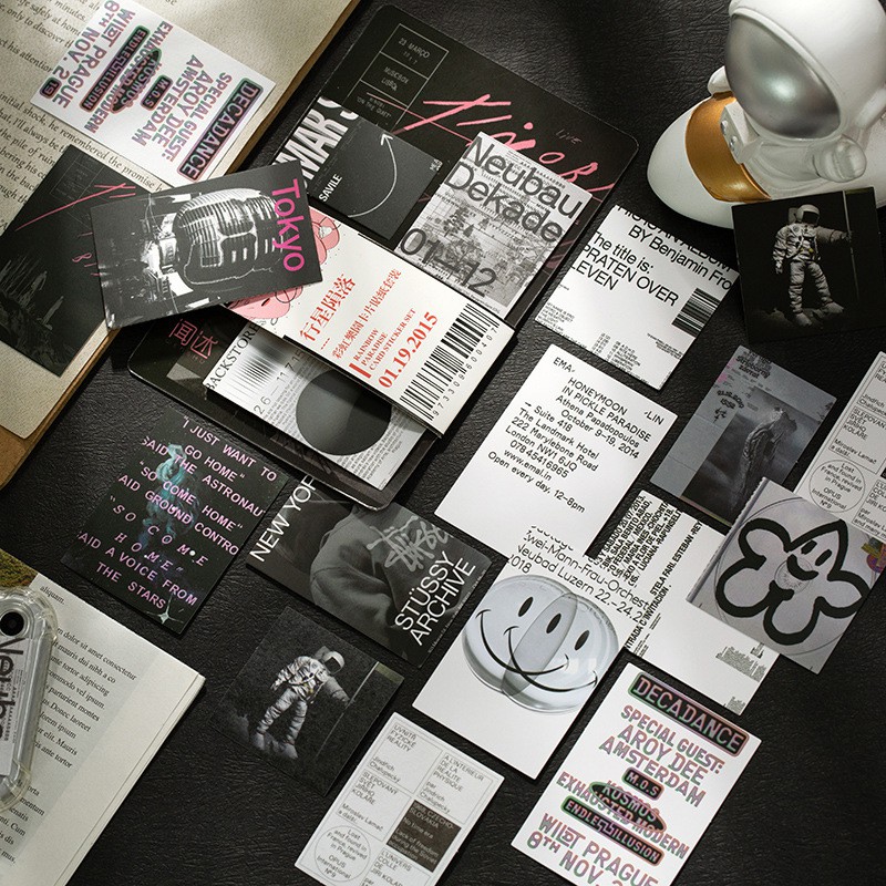 Set 60 miếng hình dán trang trí  Rainbow Paradise card sticker set