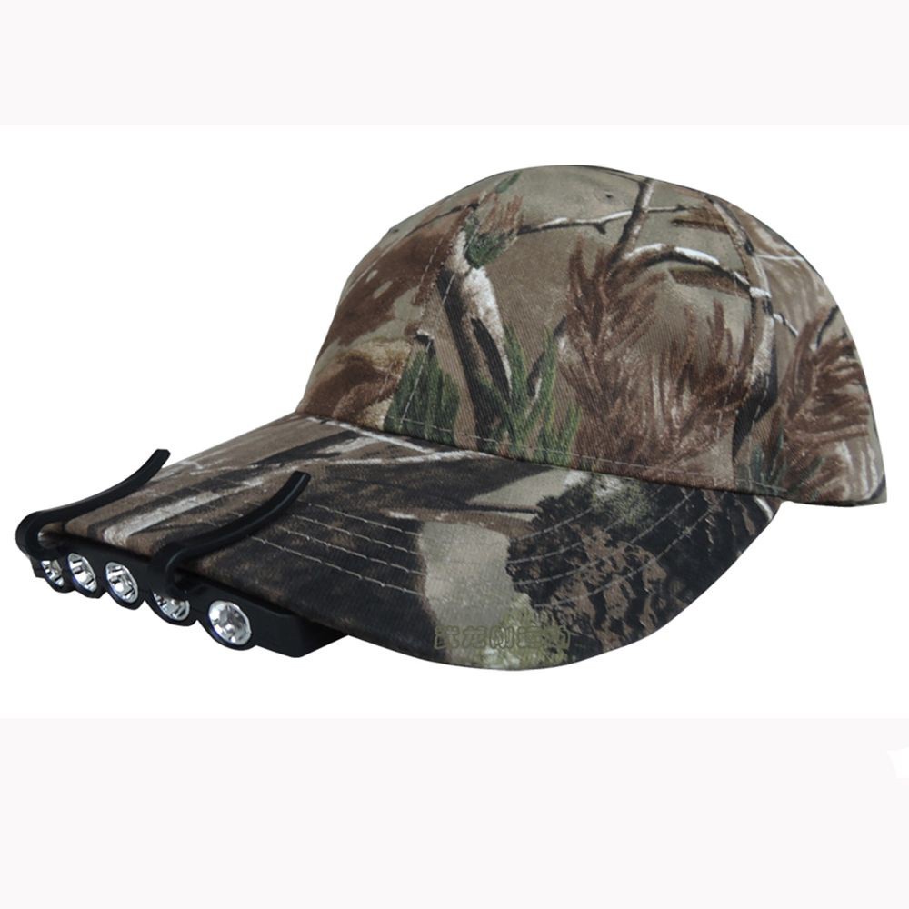 1 Đèn Pin 5 Bóng Led Ánh Sáng Trắng Siêu Sáng Có Kẹp Gắn Nón Tiện Dụng Cho Câu Cá / Cắm Trại