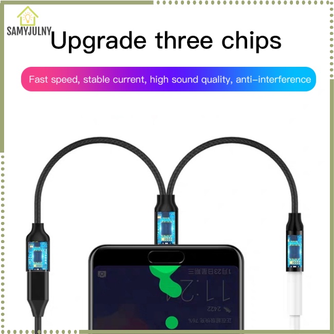 Đầu Chuyển Đổi Từ Giác Cắm Tai Nghe 3.5MM Sang Giác Cắm Type C Cho Điện Thoại