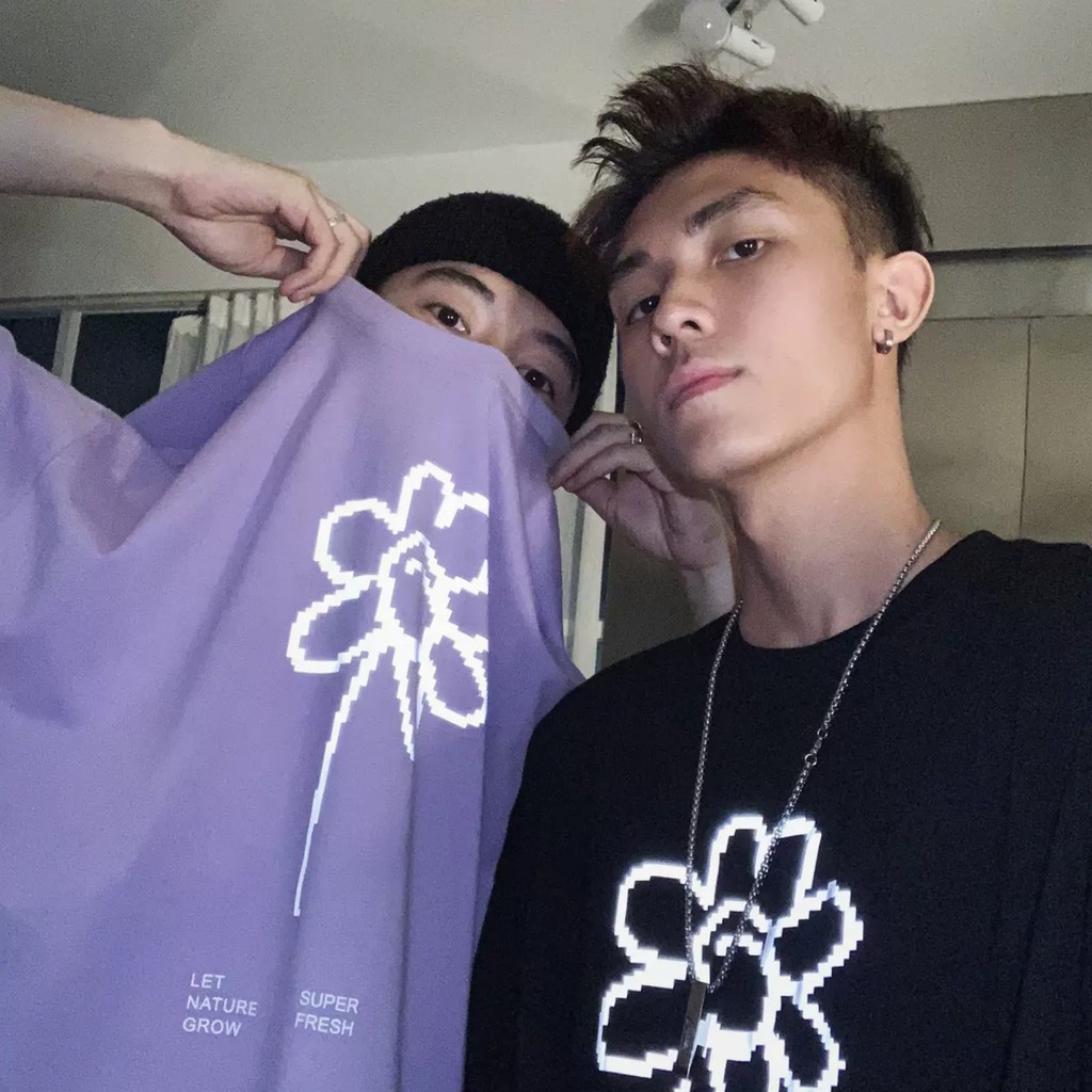 Áo thun Stee Phản quang bạc FLOWER SUPER FRESH Unisex