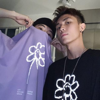 Áo thun Stee Phản quang bạc FLOWER SUPER FRESH Unisex